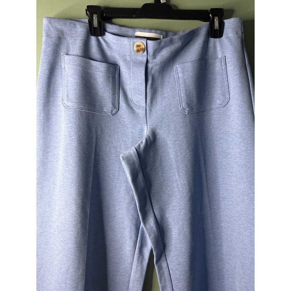 Jules and Leopold Womens Large Blue Wide Leg Cropped Pants Y2K Stretch Comfy - Picture 5 of 6